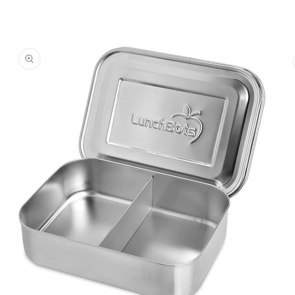 LunchBots pink small snack packer or sandwich container
